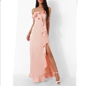 BOOHOO long maxi satin dress